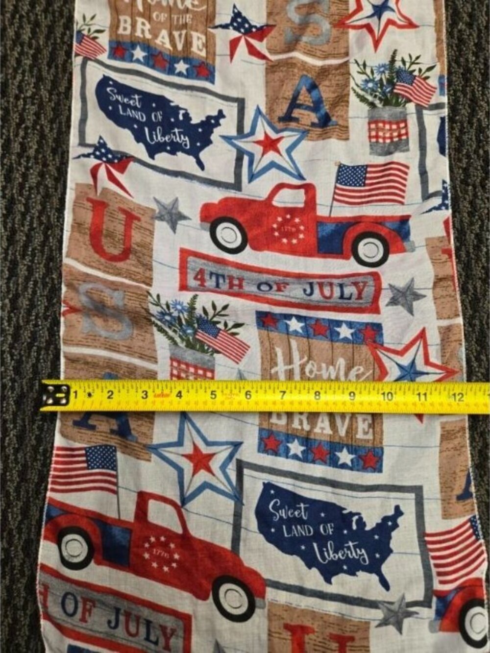 Patriotic Scarf Women Red White Blue 4th of July Flag Print Lightweight Casual - Picture 7 of 7